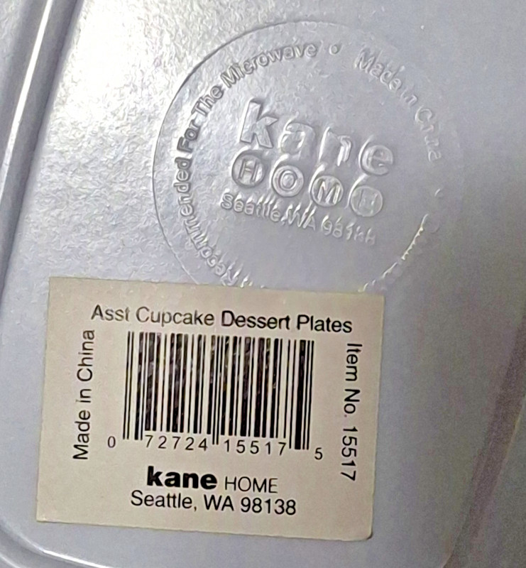 Set 10 CUPCAKE shaped Melamine Snack Plates Kane Home new with labels gallery