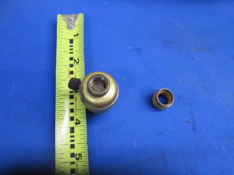 Eagle Brass Keyed Lamp Socket for E17 base bulbs with A E12 Base Adapter gallery