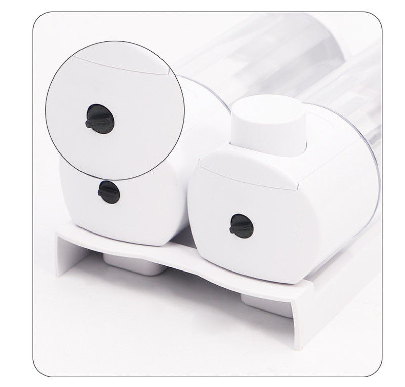 Soap Dispenser Bathroom Wall Mount Shower Shampoo Lotion Container Holder System gallery