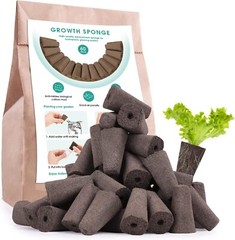 60 Pack Square Grow Sponges Seed Starter Pod Kit Seed Hydroponics Accessories