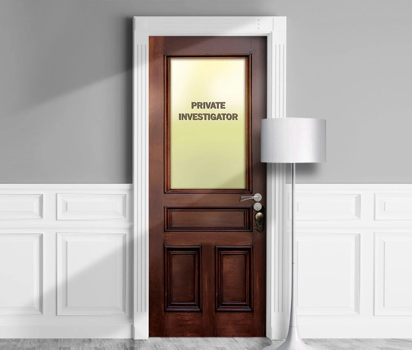 Detective Door Wallpaper, Sticker, Cover, Decal. Peel'n'Stick. Laminated. Single gallery