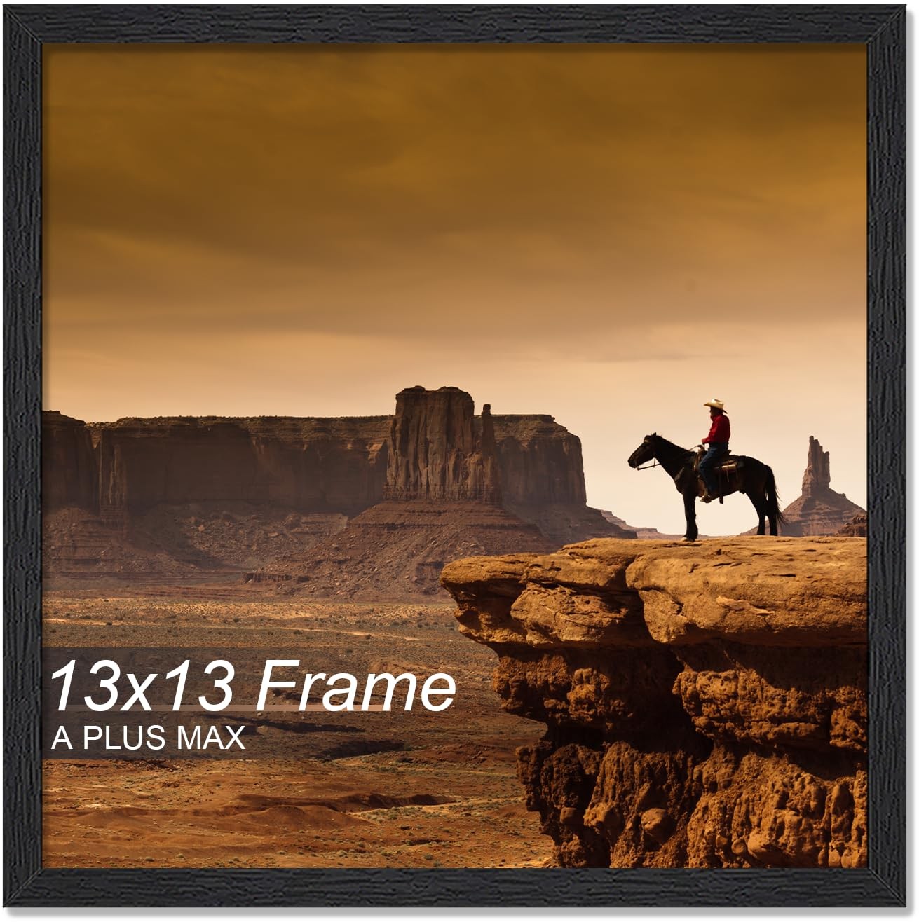 Square 13x13 Frame, Black Engineered Wood Picture Frame for 13 x 13 Picture P... gallery