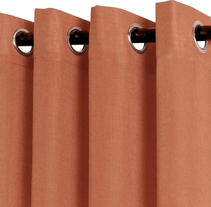 Versatile Light Filtering Terracotta Curtains 84-Inch - 2 Panels for All Rooms gallery