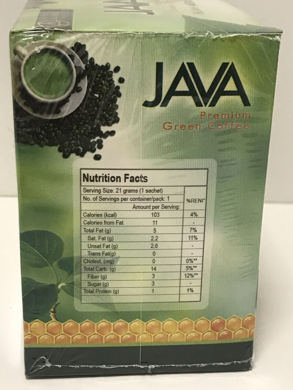 JAVA Instant Green Coffee Moringa & Other Ingredients Powder Drink Mix Mild gallery