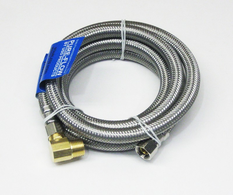 Dishwasher Installation Kit Stainless 72" Fill Hose, Cord and Elbow gallery
