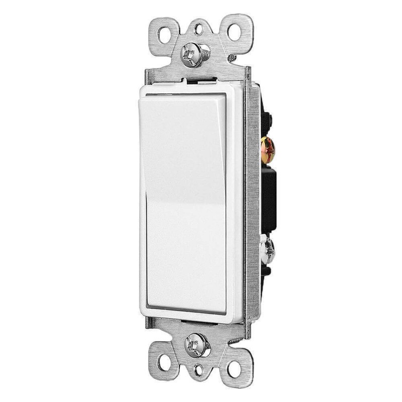 40 Pack 15A Decorator Paddle Rocker Switch Single Pole ON/OFF Wall Switch White gallery