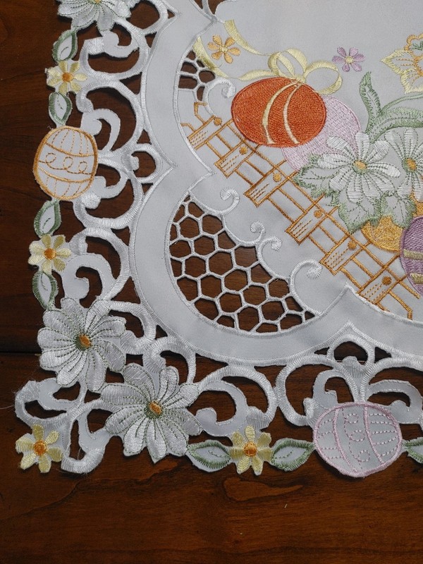 Floral Easter Square Springtime Tablecloth 33" Square gallery