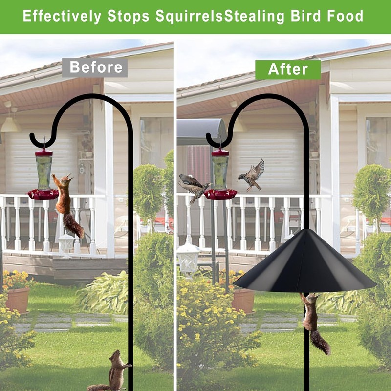 Squirrel Baffle for Bird Feeder Pole - 19 Inch Metal Guard for Shepherdâ€™s Hoo gallery