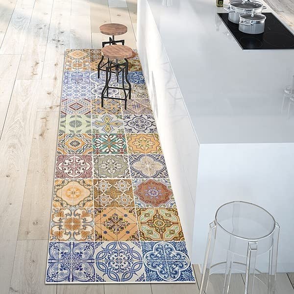 Kitchen Rug Mat Non-Slip and Washable Waterproof Easy to Clean Vinyl Kitchen ... gallery