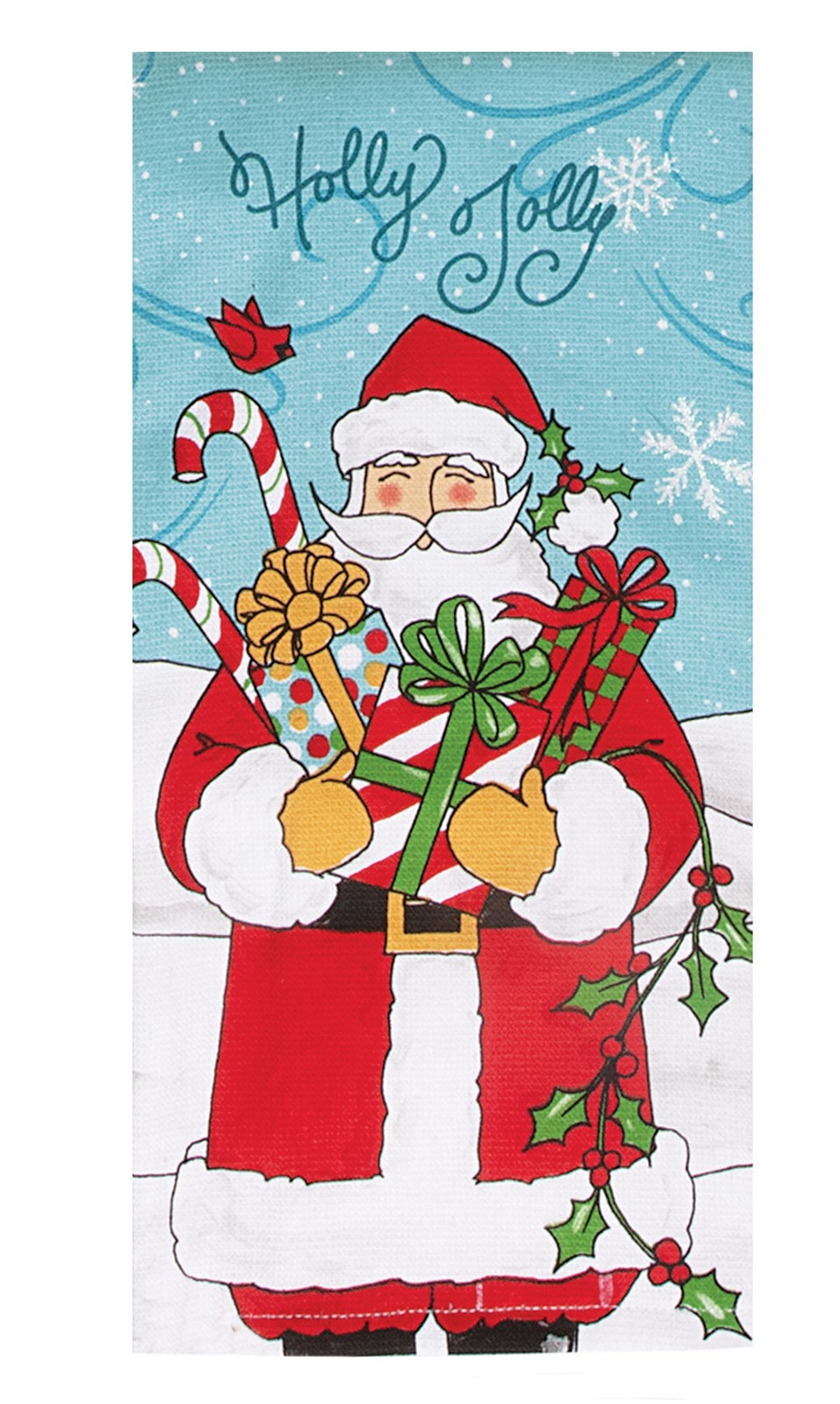 New Holly Jolly Dual Purpose Decorative Christmas Santa Claus Kitchen Dish Towel gallery