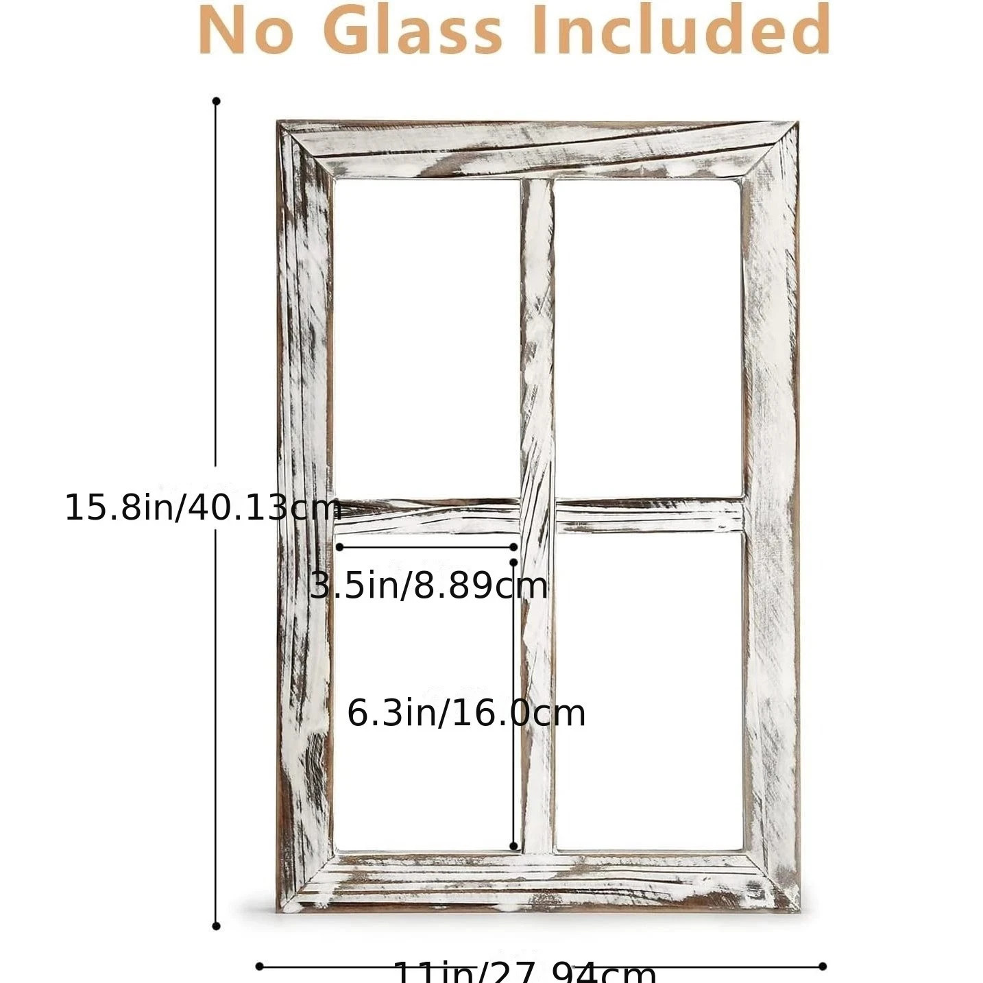 Farmhouse Wall Decor - Home Decor Window Barnwood Frame Brown gallery