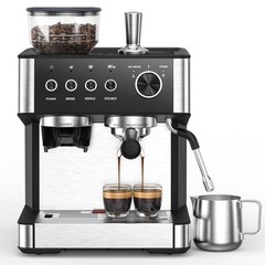 Electactic Espresso Machine with Grinder, 15 Bar Expresso Coffee Machines