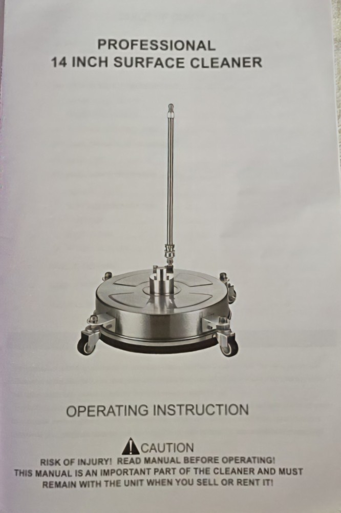 14" Surface Cleaner with 4 Wheels, Pressure Washer, 4000 PSI ~New In Open Box