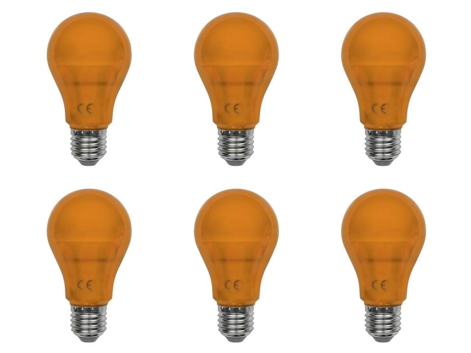 LED A19 Amber Light Bulbs, E27 Medium Base, 5W, 40–60W Equivalent, 400 Lumens, I