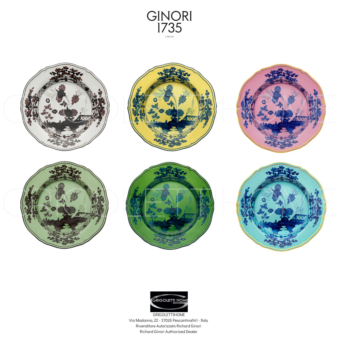 Richard Ginori - Oriente Italiano - Set of 6 flat plates ø cm 26.5 / in 10.23 gallery