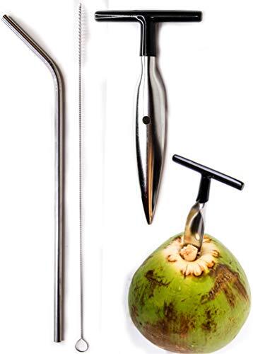 Ken's CocoMon Coconut Opener Tool for Fresh GREEN Young Fruit Black Rubber gallery