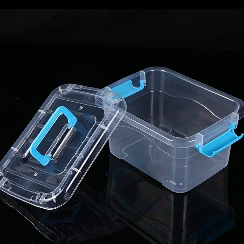 (Pack of 2) Stackable Plastic Tote Box Storage Containers Bin Storage gallery