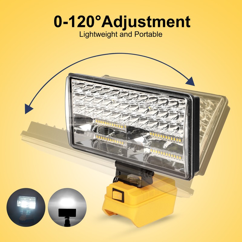 LED Work Light Suitable For DeWalt 20V 60V MAX XR DCB205 Li-Ion Battery 2700LM gallery