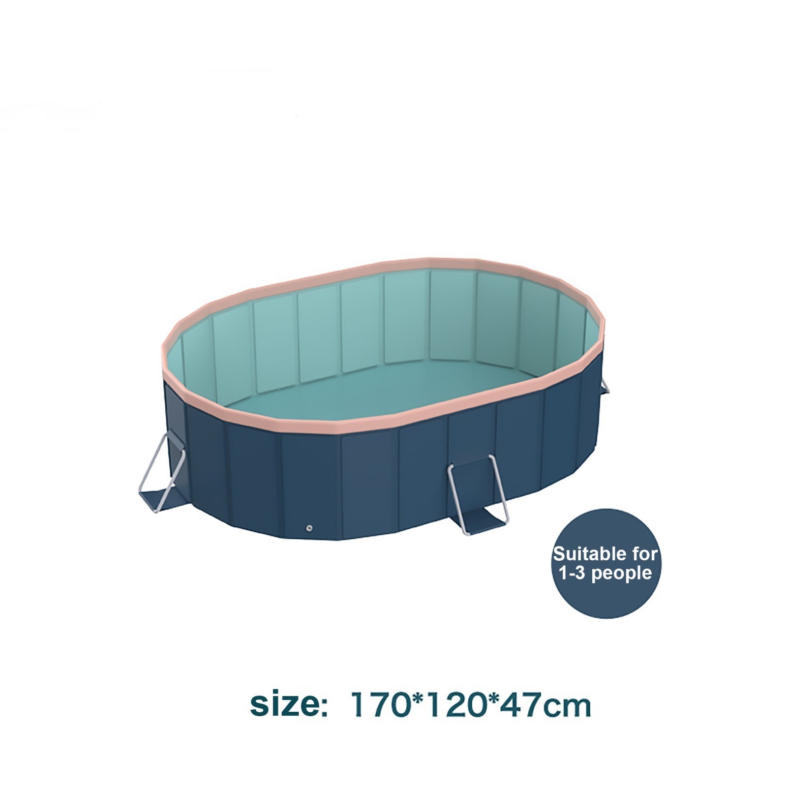 1.8m PVC Folding Pool, Non-Inflatable, for Outdoor Patio, Garden & Beach gallery