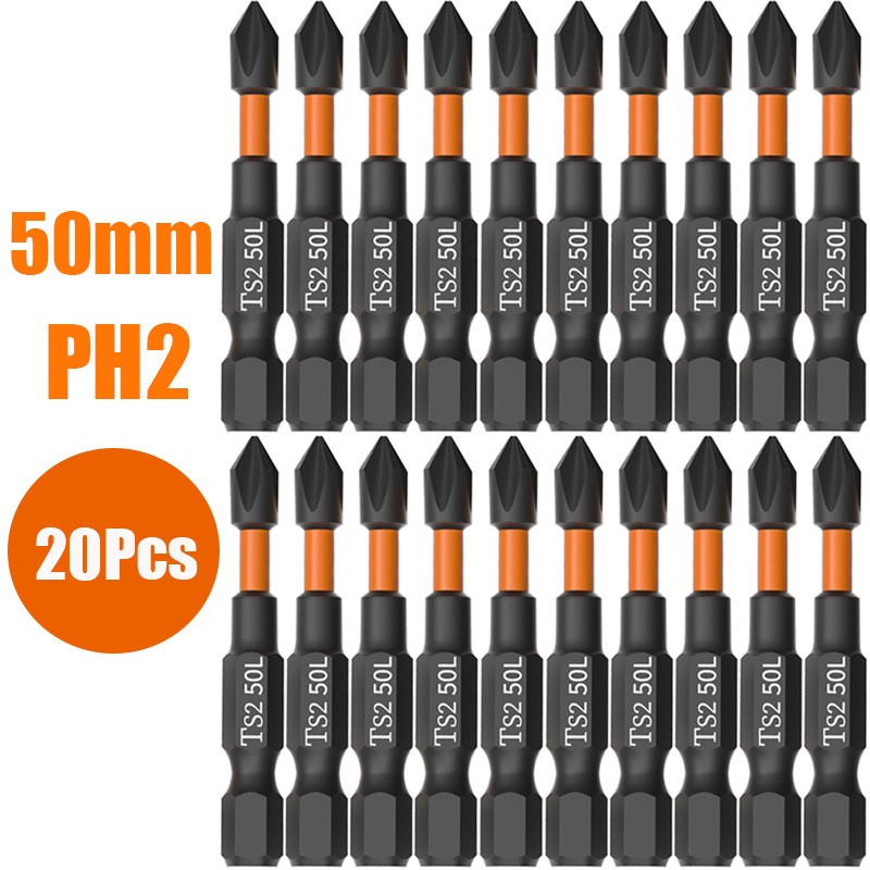 20Pcs PH2 Impact Driver Bit Set Magnetic Phillips Screwdriver Drill Bits Tool gallery