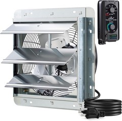 12″ Wall Mounted Shutter Exhaust Fan with Thermostat and Variable Speed controll