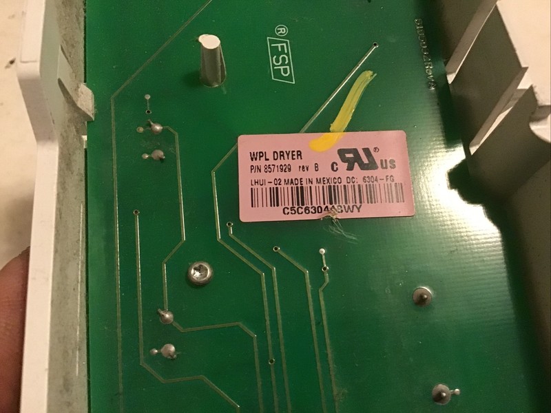 Whirlpool Dryer User Interface Control Board 8571954 WP8571955 8571929. #81 gallery