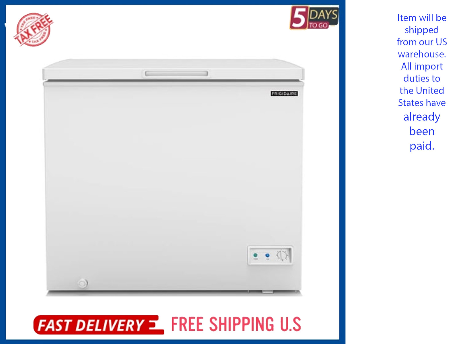 Frigidaire 7.0 cu ft Chest Freezer, White - Deep Freezer for Garage gallery