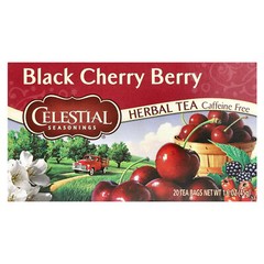 Herbal Tea, Black Cherry Berry, Caffeine Free, 20 Tea Bags, 1.6 oz (45 g)