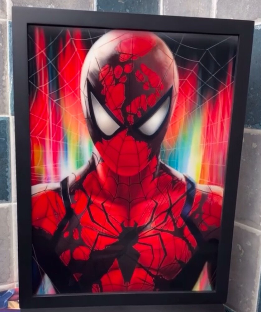 Marvel,Spider Man,Poster 3D Effect, 3 images in one, 3D Lenticular Effect.
