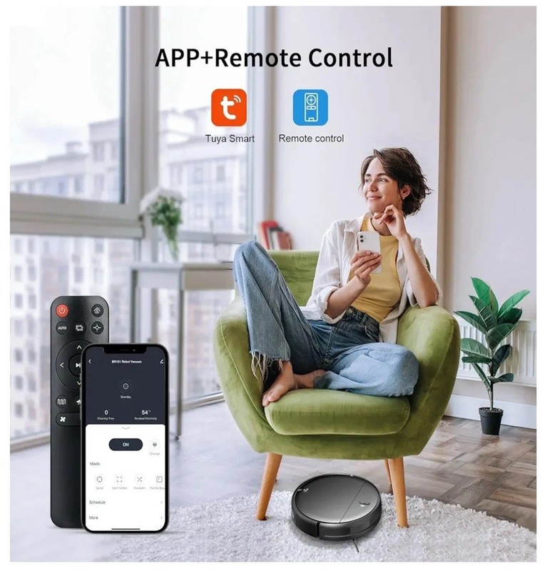 Robot Vacuum Cleaner Mop Combo MAMNV Model: BR151 WiFi/App New in box! Alexa gallery