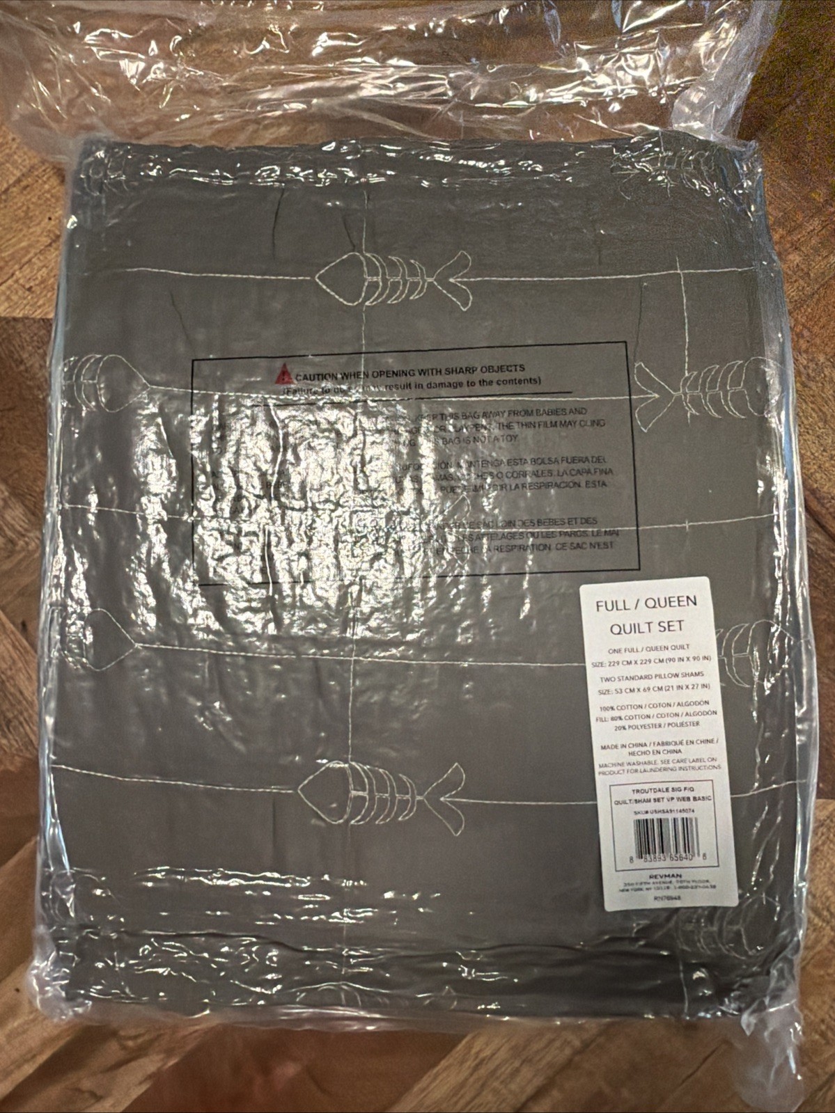 Eddie Bauer Home Queen/Full Quilt Set Reversible Lightweight Troutdale Green NEW gallery