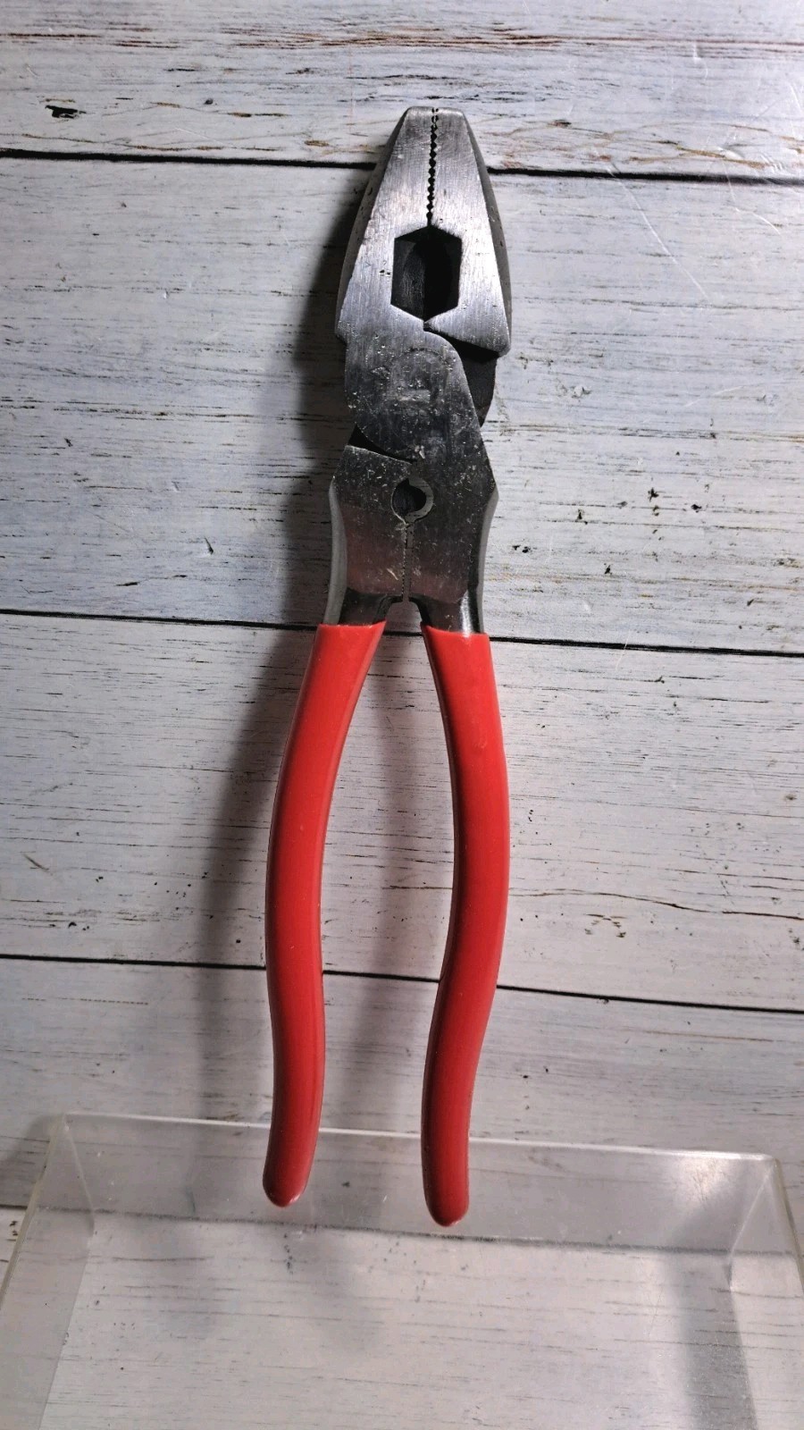 High Leverage Linesman Pliers with Crimping Tool 9.5 Inch Red Handle gallery