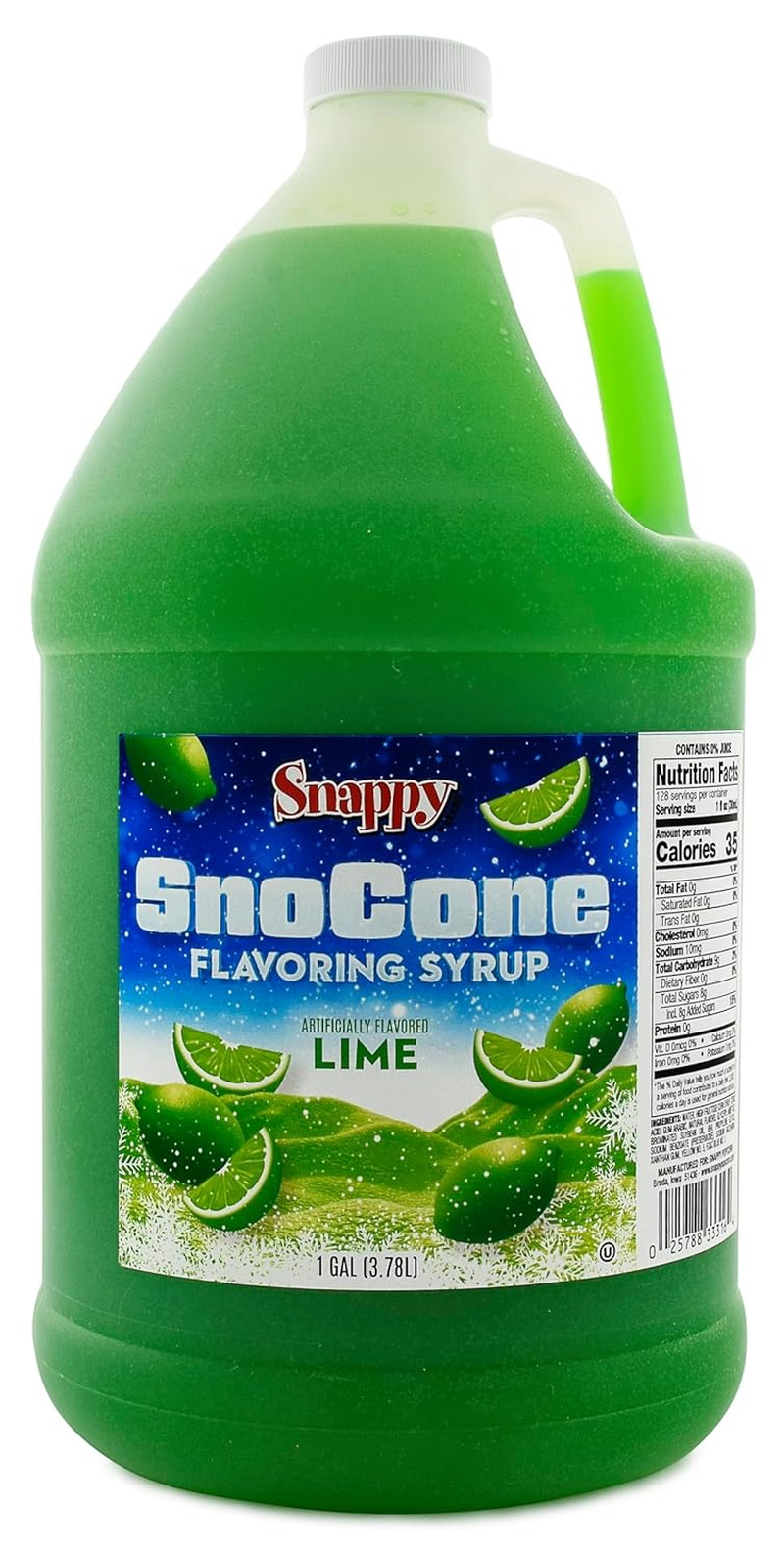 Lime Sno Cone Syrup 4-Pack, 1 Gallon - Perfect for Snow Cones & Shaved Ice gallery