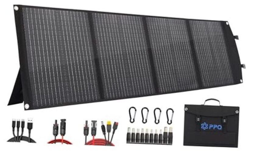 100W Portable Solar Panel Kit 18V/6A,9lb Foldable Briefcase Solar 64"L x 22"W gallery