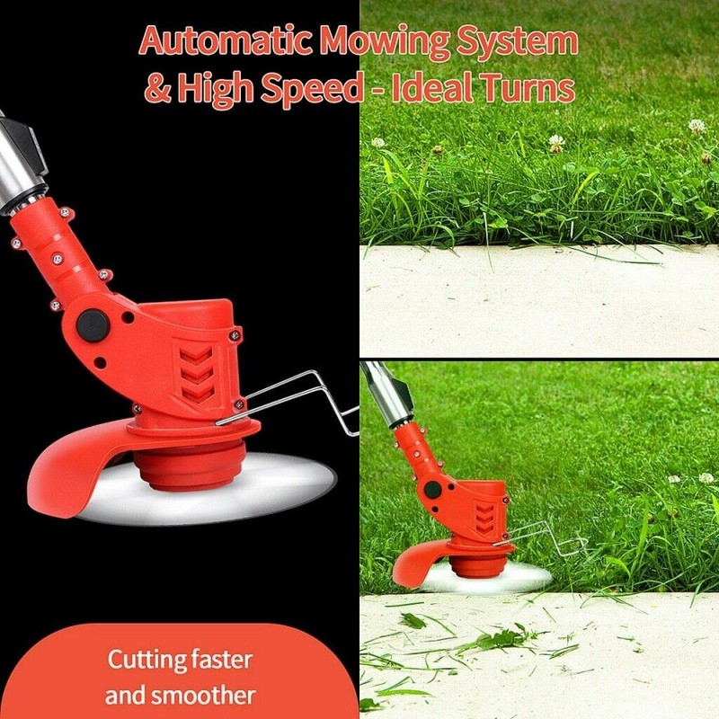 Electric Cordless Grass String Trimmer Lawn Edger Weed Wacker Cutter + 2 Battery gallery