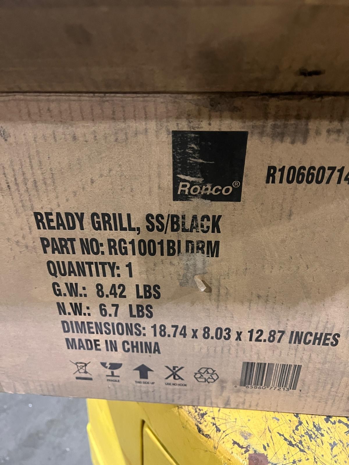 Ronco Ready Grill Indoor Cooking Grilling New RG1001BLDRM ss/black w/ basket B-2 gallery
