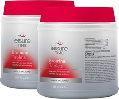 Leisure Time Bromine Tablets for Spas & Hot Tubs 2.2 lb – 2 Pack