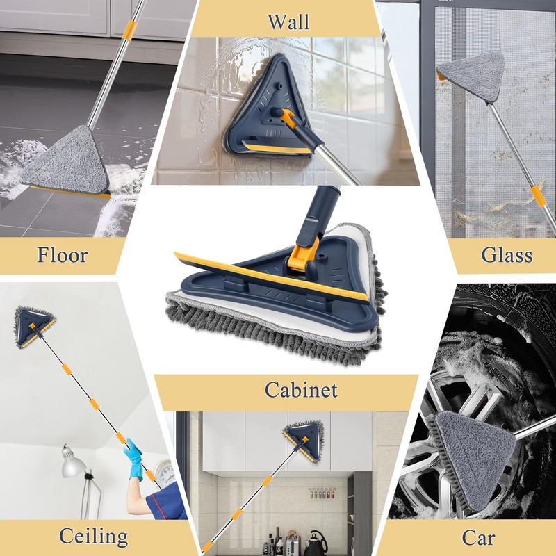 5 in 1 Wall Cleaner Mop, 78 Inch Base Board Cleaner Tool with Long Handle, 36... gallery