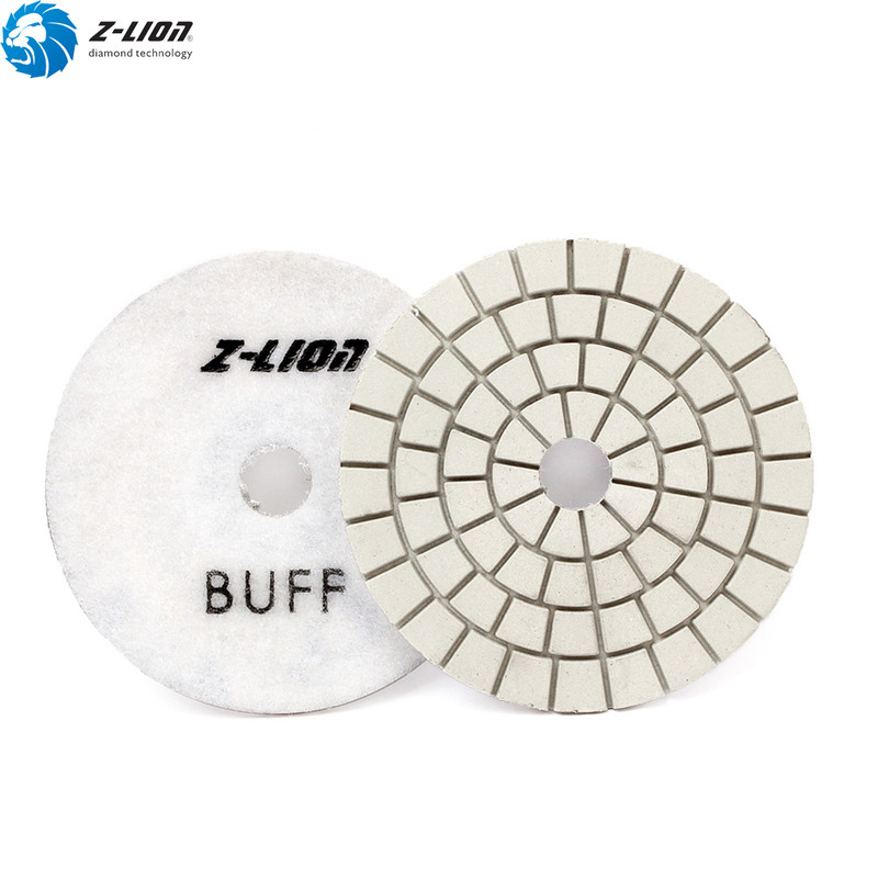2Pcs 4” BUFF Diamond Polishing Pads Grinding Pads Dry for Granite Stone Polisher gallery