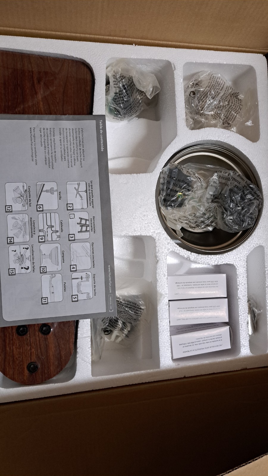 Hunter Ridgefield 5 Minute Indoor Ceiling Fan with Light Kit - Model # 51028 gallery