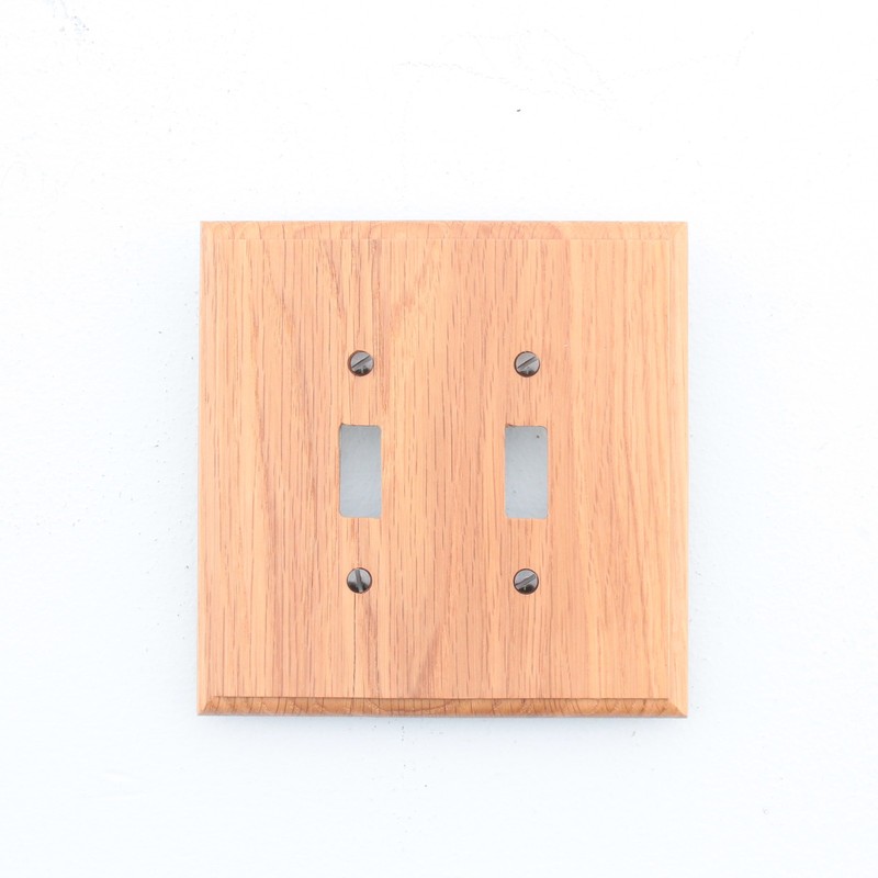 5 Leviton OAK Finished 2G Toggle Switch Cover Wallplate Switchplates 89209-OAK gallery
