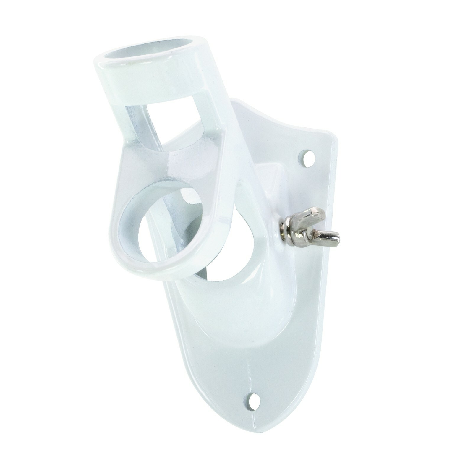 2 Position Flag Pole Bracket White Aluminum Wall Mounted Flag Pole Bracket gallery