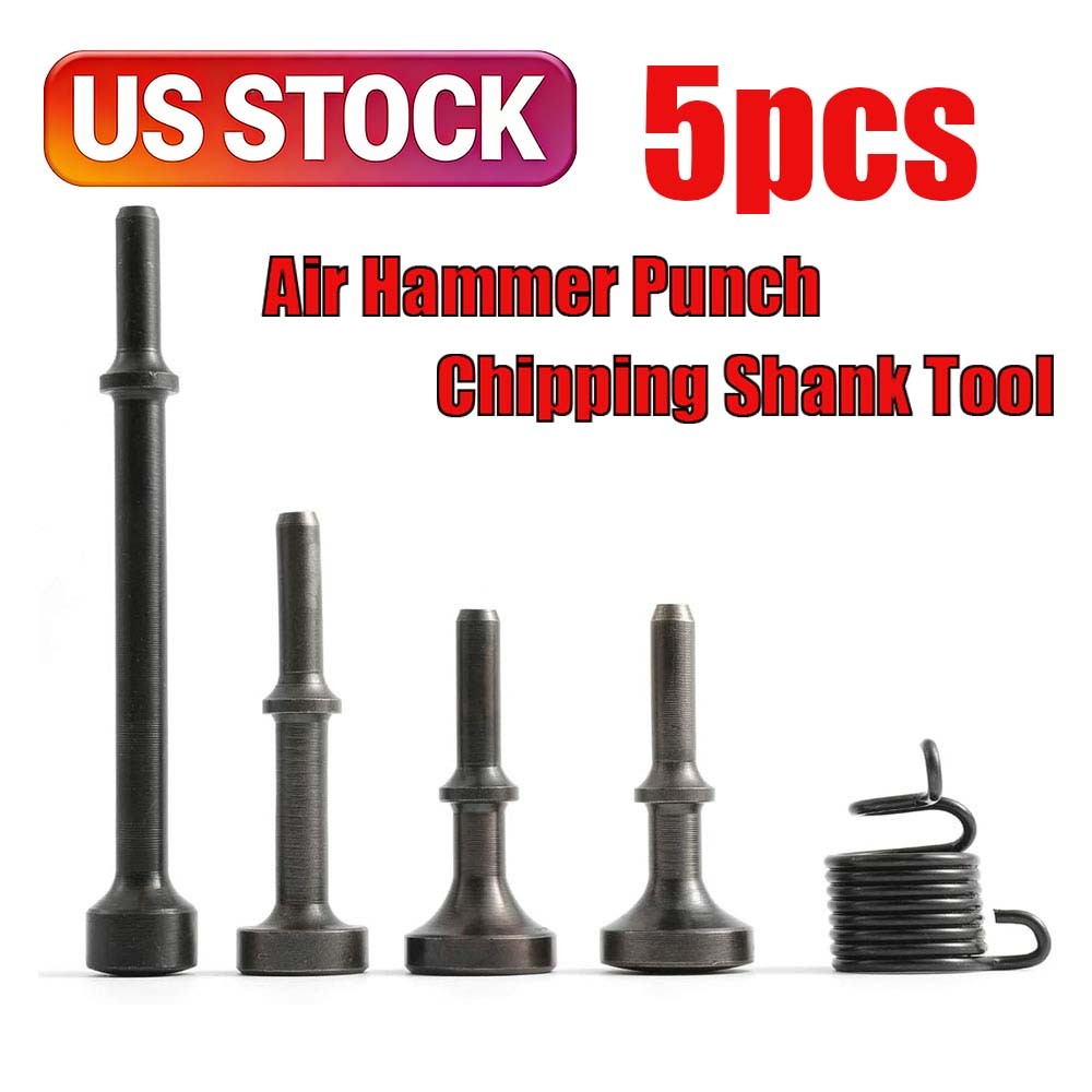 5Pcs Air Hammer Bits Set 0.401 Shank Smoothing Pneumatic Air Hammer Chisel Bits gallery
