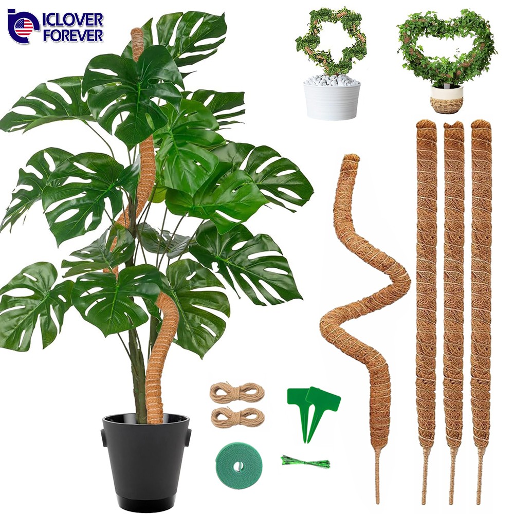 4PCS Bendable Moss Poles 28" Coir Support Sticks for Monstera Climbing Plants gallery