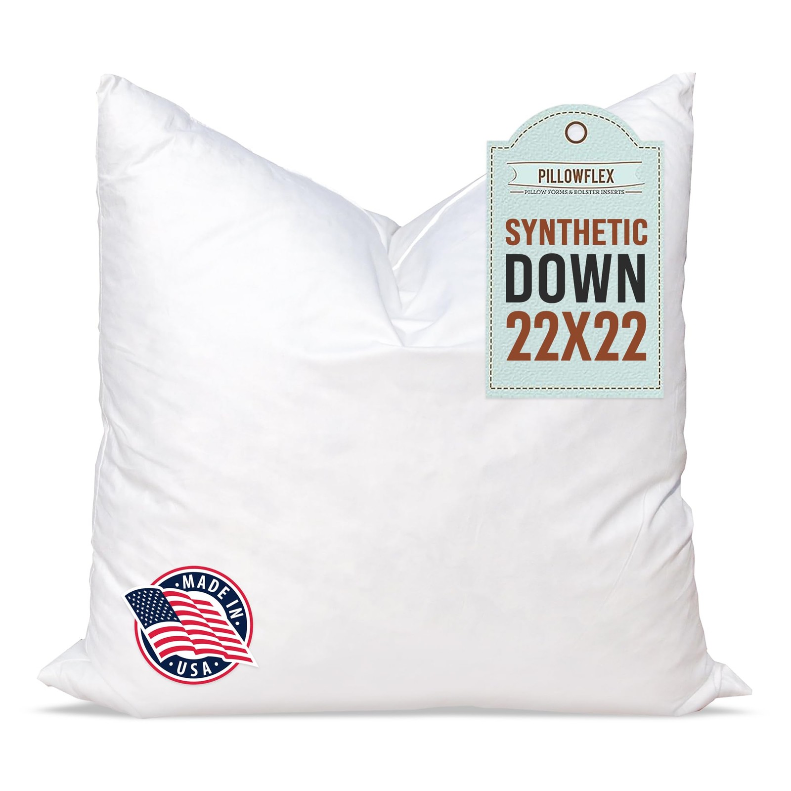 Synthetic Down Pillow Insert - 22x22 Down Alternative, Ultra Soft Large Squar... gallery