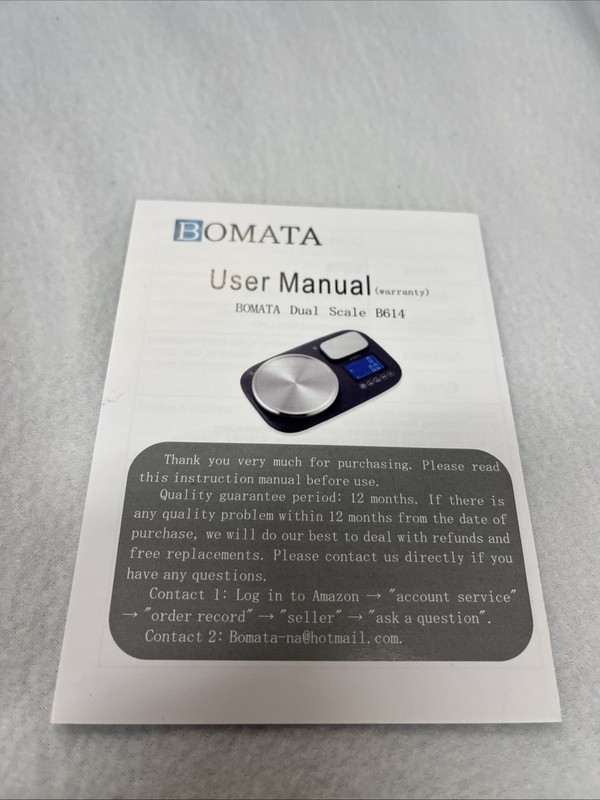 BOMATA Precision Digital Scale with Two Measurements , Model B614, NIB gallery