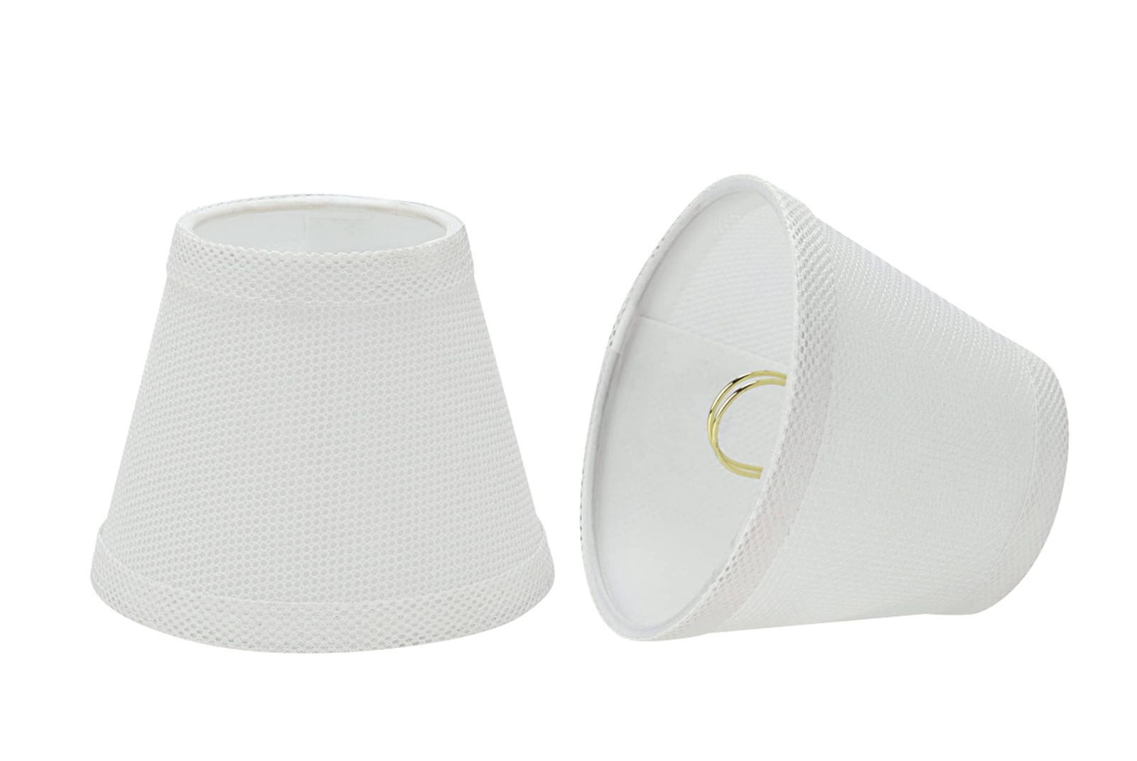 2 PCS 320662A Hardback Empire ClipOn Chandelier Lamp Shade White 3x5x4 Inch gallery