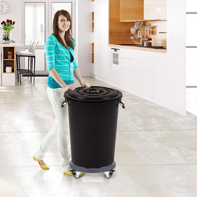 Adjustable Trash Can Roller Base - Set of 2 gallery