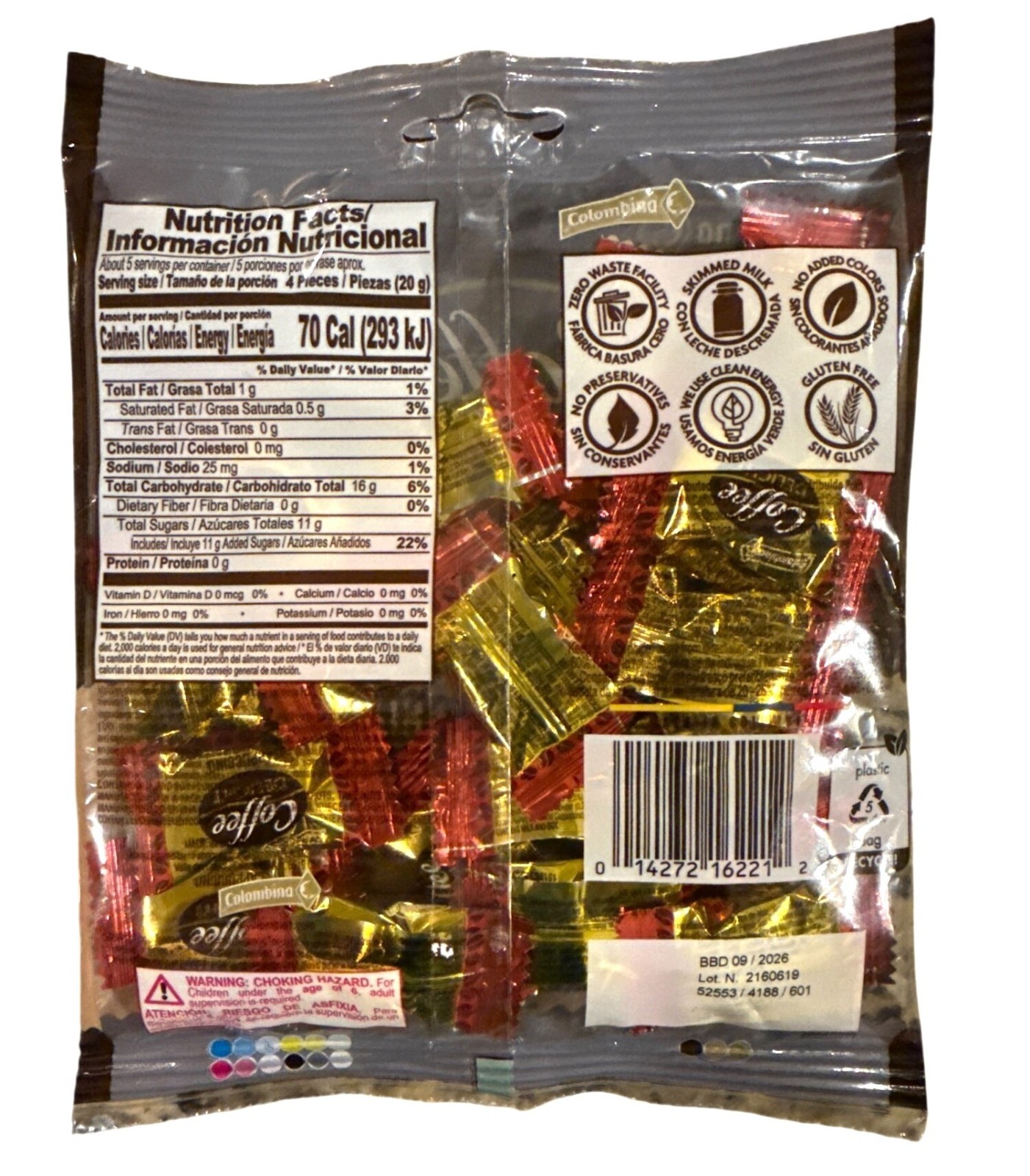 3.35oz Colombina Coffee Delight CAPPUCCINO CHEWY CANDY Made +Real Gourmet Coffee gallery