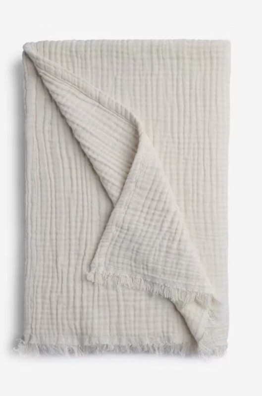 Parachute Cotton Napping Throw Parchment Cream Ivory New gallery